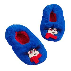 Labyrinth Unisex Adult The Worm Slippers / Blue/Red